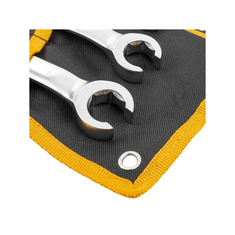 Zestaw 5 kluczy oczkowych rozciętych 8-19mm klucze oczkowe rozcięte CrV JCB