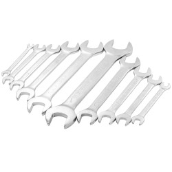 Zestaw 10 kluczy płaskich 8-36 mm klucze płaskie na płachcie stal CrV JCB