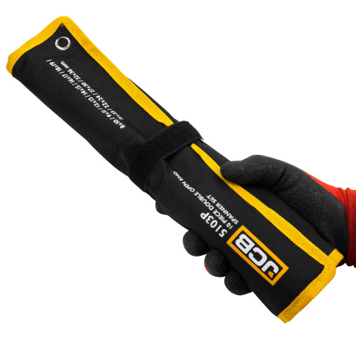 Zestaw 10 kluczy płaskich 8-36 mm klucze płaskie na płachcie stal CrV JCB