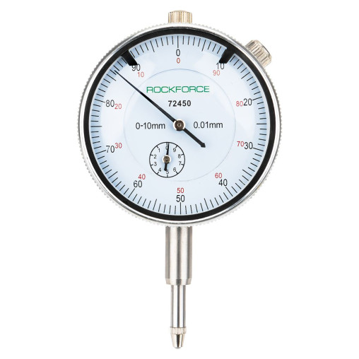 Czujnik zegarowy 0-10 mm na statyw dokładność 0,01 mm Rockforce