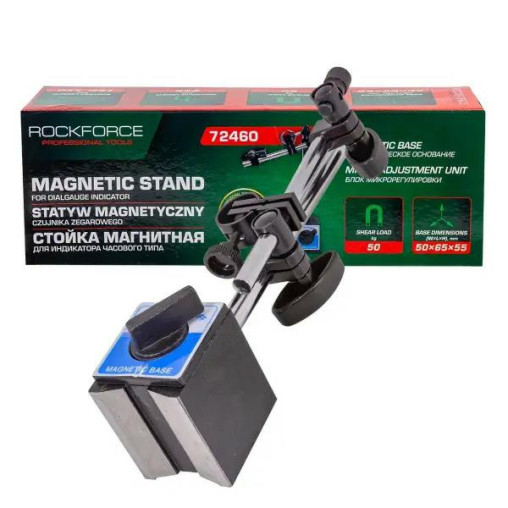 Stojak z podstawą magnetyczną 490N do pomiaru czujnika zegarowego Rockforce