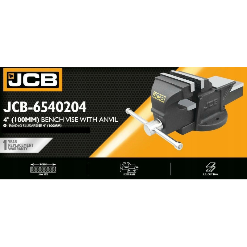 Imadło żeliwne z kowadłem 4" 100mm (S.G. Cast Iron)