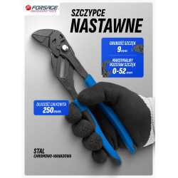 Szczypce nastawne 250mm 10"  crv regulacja przyciskowa
