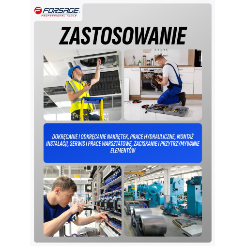 Szczypce nastawne 250mm 10"  crv regulacja przyciskowa