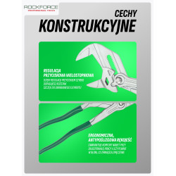 Szczypce nastawne 250mm 10"  crv regulacja przyciskowa