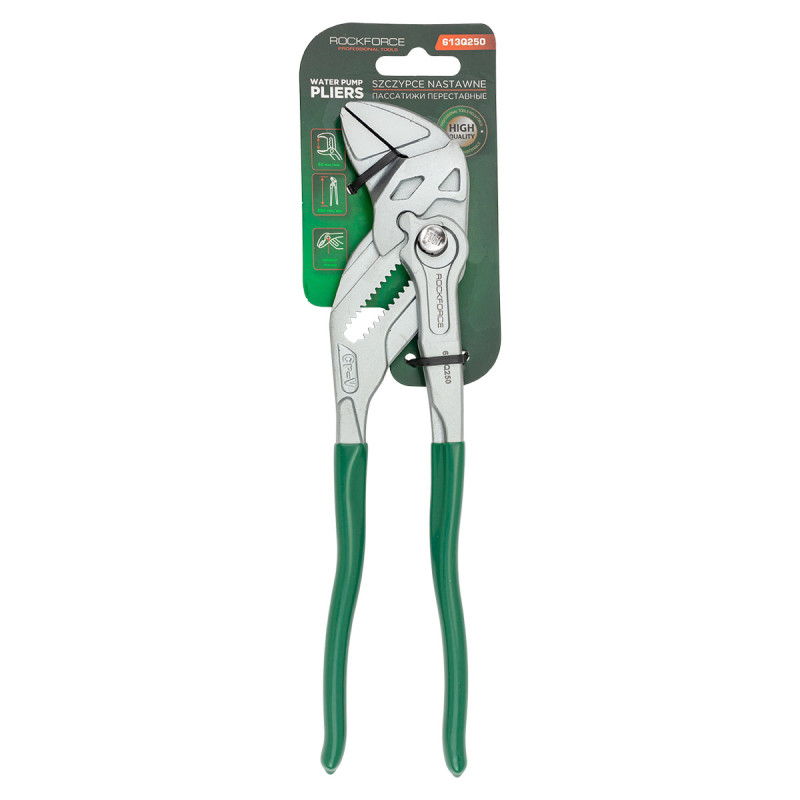 Szczypce nastawne 250mm 10"  crv regulacja przyciskowa