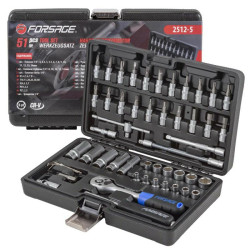 Zestaw narzędzi 51el. 1/4" (4-14mm) (6-kątnych) Forsage