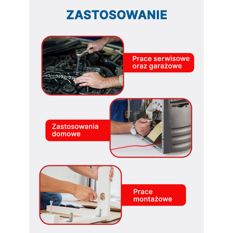 Zestaw narzędzi 51el. 1/4" (4-14mm) (6-kątnych) Forsage