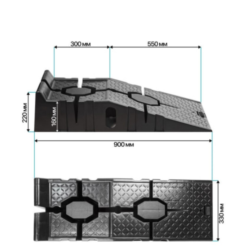Najazdy samochodowe rampy plastikowe 3t (komplet 2szt.)