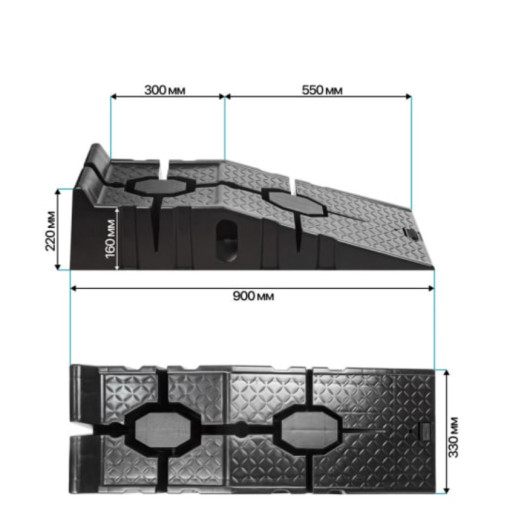 Najazdy samochodowe rampy plastikowe 3t (komplet 2szt.)