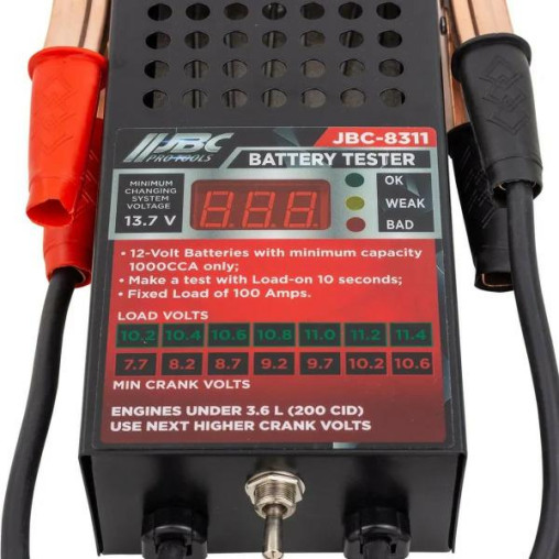 Tester akumulatorów cyfrowy 12V, 100A, 200Ah
