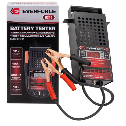Tester akumulatorów cyfrowy 12V, 100A, 200Ah