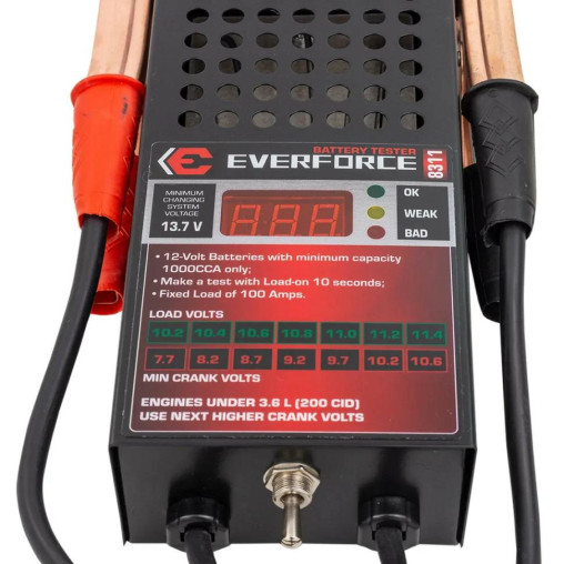 Tester akumulatorów cyfrowy 12V, 100A, 200Ah