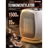 Termowentylator ceramiczny grzejnik farelka 1500 W 2 poziomy mocy