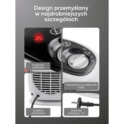 Termowentylator ceramiczny grzejnik farelka 1500 W 2 poziomy mocy