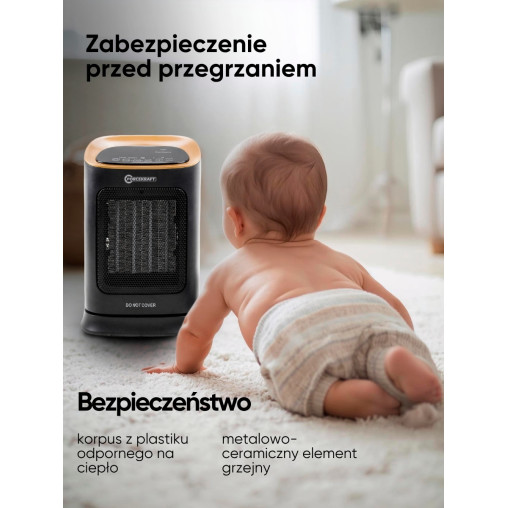 Grzejnik termowentylator grzałka ceramiczna 1800W 4 TRYBY farelka z pilotem