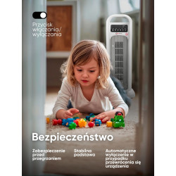 Termowentylator ceramiczny kolumnowy 2000 W farelka grzejnik z pilotem