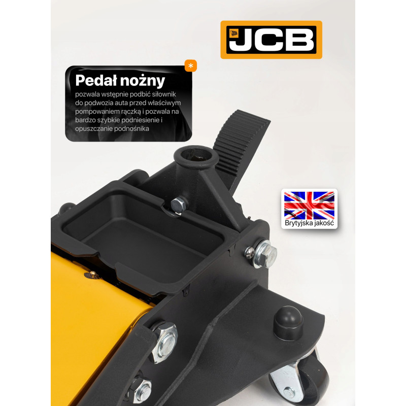 Podnośnik hydrauliczny 4t niskoprofilowy (h min 96mm, h max 595mm) z pedałem