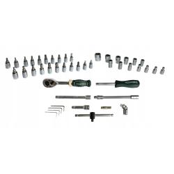 Zestaw kluczy nasadowych 1/4" 46el. (6-kątnych) (4-14mm)