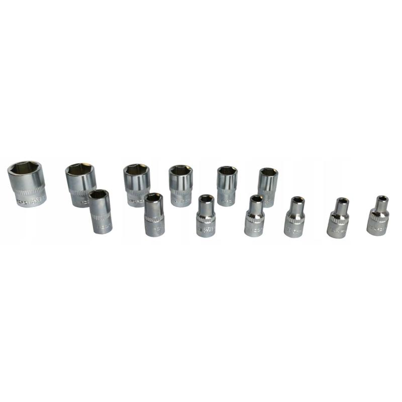 Zestaw kluczy nasadowych 1/4" 46el. (6-kątnych) (4-14mm)