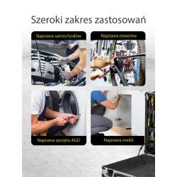 Zestaw narzędzi 186el. 1/4" i 1/2" (4-30mm) (6-kątnych) w walizce