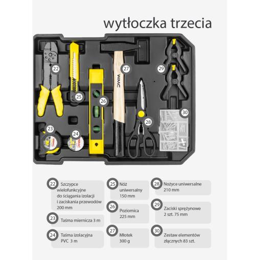 Zestaw narzędzi 186el. 1/4" i 1/2" (4-30mm) (6-kątnych) w walizce