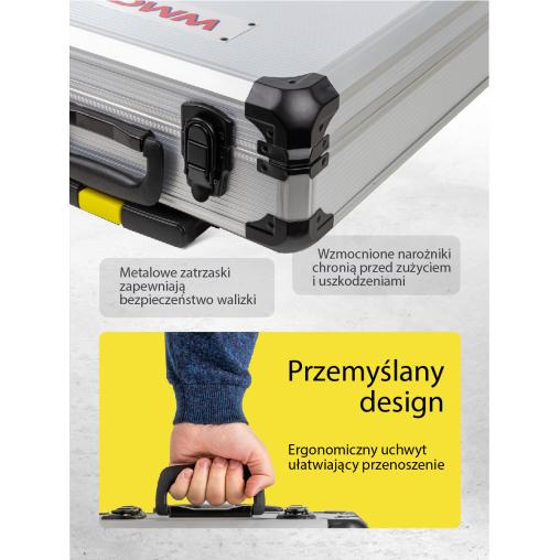 Zestaw narzędzi 186el. 1/4" i 1/2" (4-30mm) (6-kątnych) w walizce