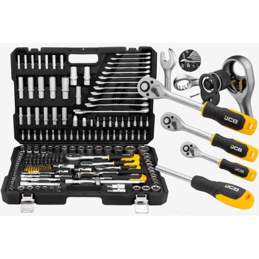 Zestaw narzędzi 216el. 1/4", 3/8", 1/2" (6-kątnych)