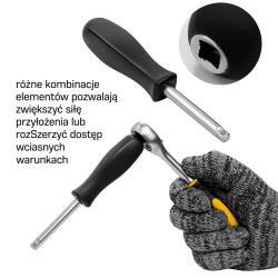 Zestaw narzędzi 216el. 1/4", 3/8", 1/2" (6-kątnych)