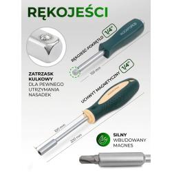 Zestaw narzędzi 216+6el. 1/4", 3/8", 1/2" (8-22mm)