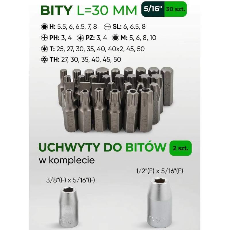 Zestaw narzędzi 216+6el. 1/4", 3/8", 1/2" (8-22mm)