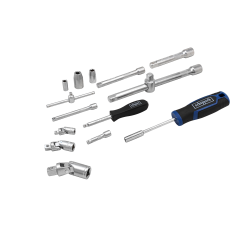 Zestaw narzędzi 216 + 2 el. 1/4" 3/8" 1/2" (6-kątnych)