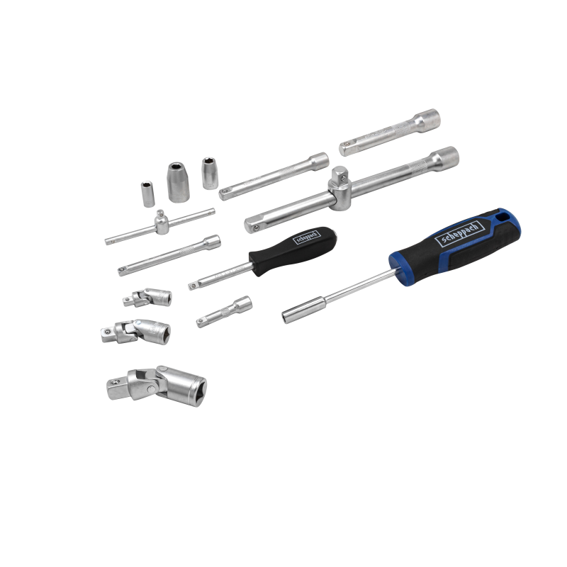 Zestaw narzędzi 216 + 2 el. 1/4" 3/8" 1/2" (6-kątnych)