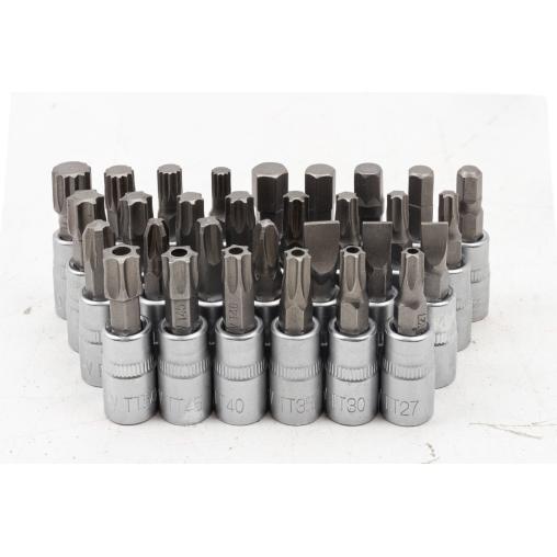 Zestaw narzędzi 216 + 2 el. 1/4" 3/8" 1/2" (6-kątnych)