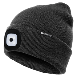 Czapka zimowa z latarką LED USB