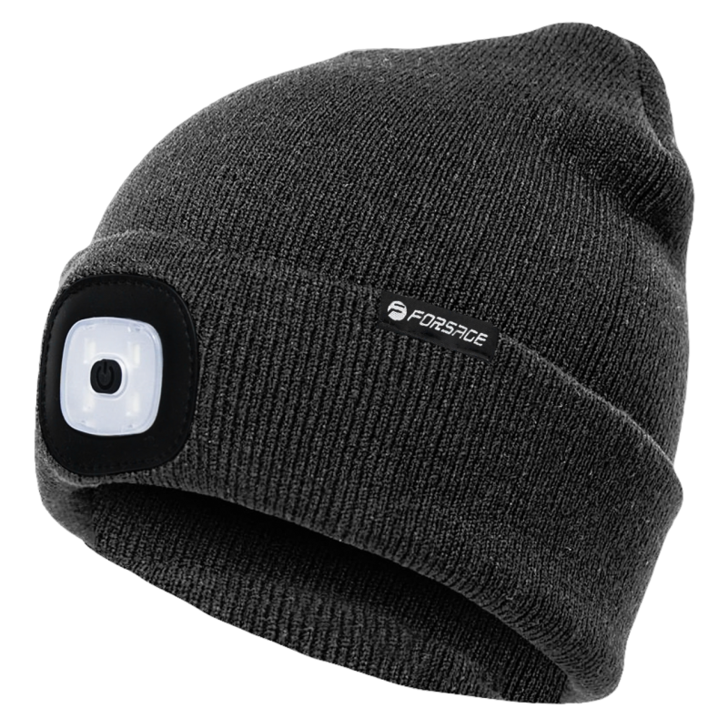 Czapka zimowa z latarką LED USB