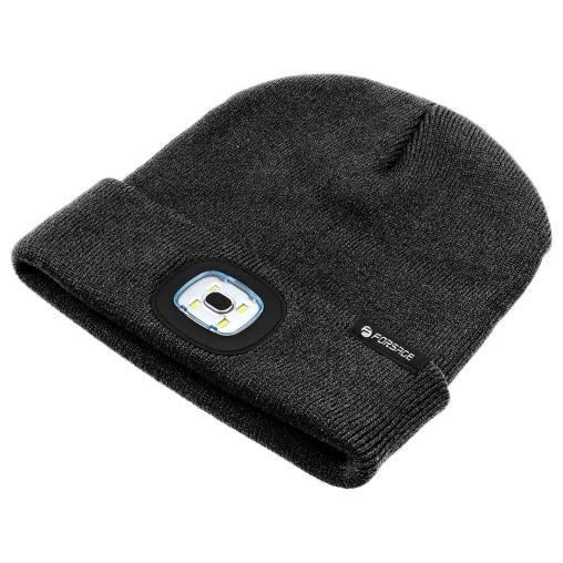 Czapka zimowa z latarką LED USB