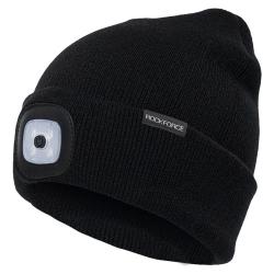 Czapka zimowa z latarką LED USB